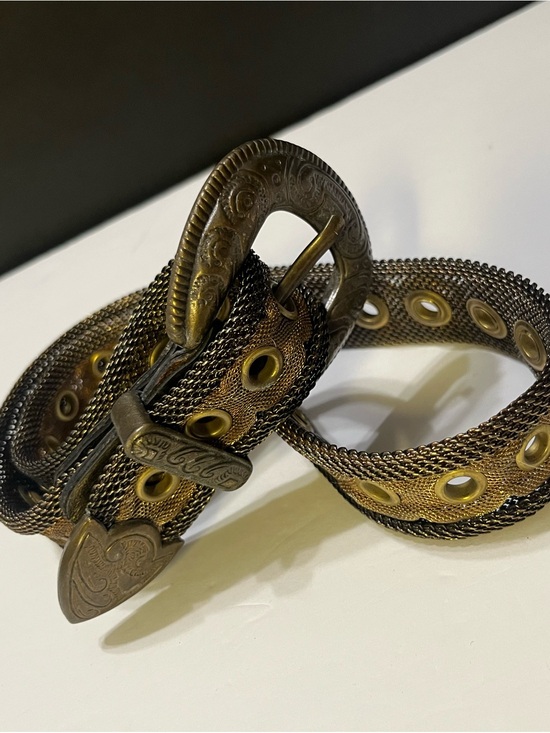 Vintage Women’s Bronze Chain-Link  Mesh Eyelet Belt main image 8